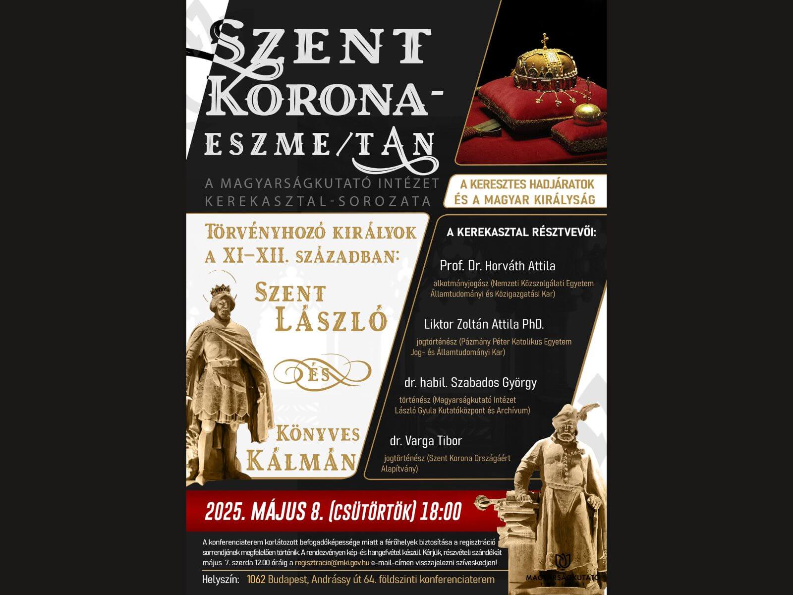 Szent Korona-tanról indított kerekasztal-sorozat plakát
